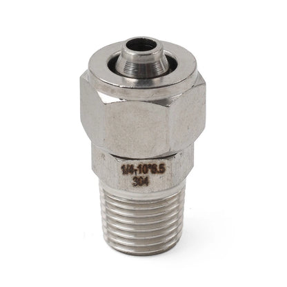 Compression Tube Fitting 1/4 PT Male Thread x 10mm OD Tube (304 Stainless Steel)