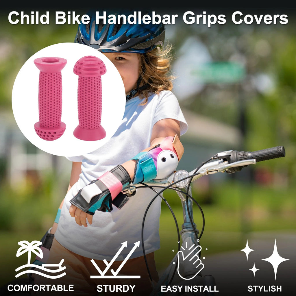 Handlebar Grip Covers 100mm Soft Boy MTB End Grip Protector Pink 1 Pair for