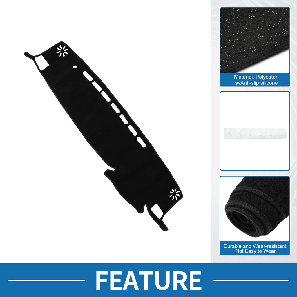 Dashboard Dash Cover Mat Replacement for Toyota Highlander (2021–2024) Black