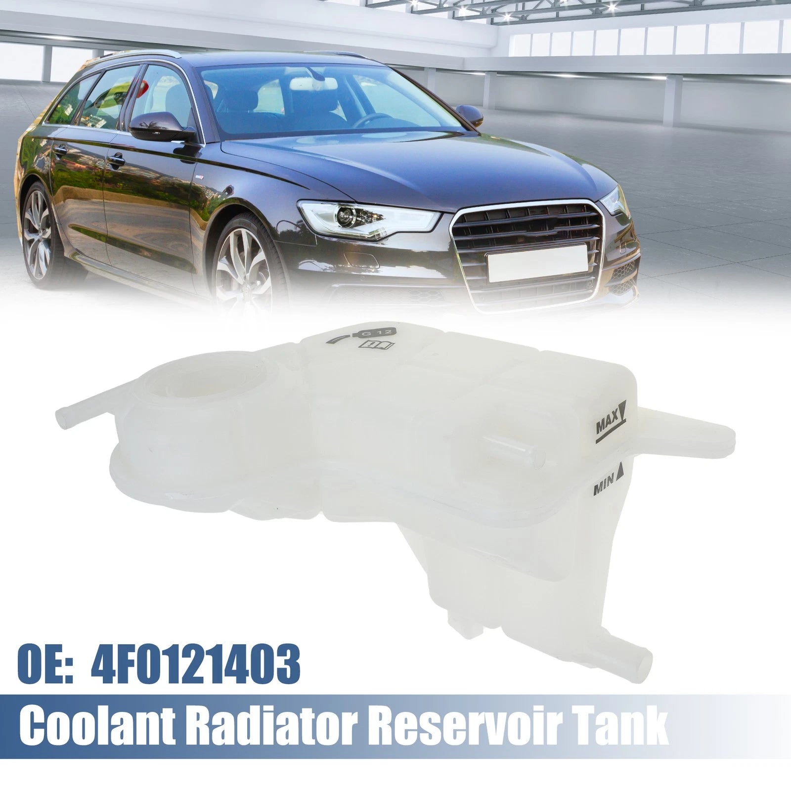 Coolant Radiator Reservoir Tank w Sensor for Audi A6 Quattro (2012–2018)