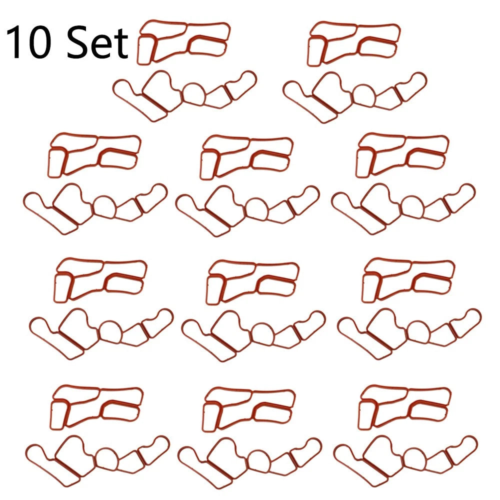 10 Pair Oil Filter Housing & Oil Cooler Gasket Kit for Mercedes C300 (2008–2015)