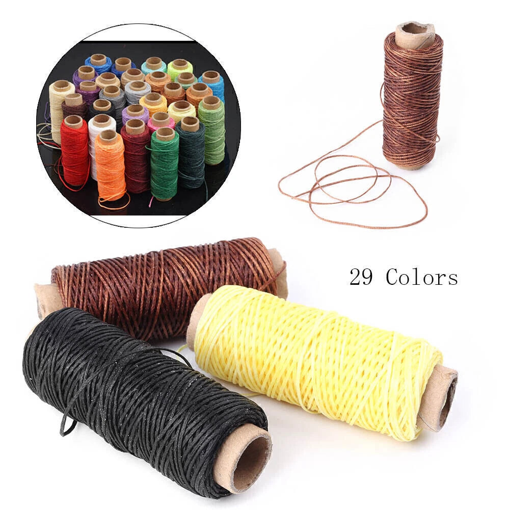 Leather Sewing Waxed Thread 50M 150D 1mm Craft Stitching Cord Tool
