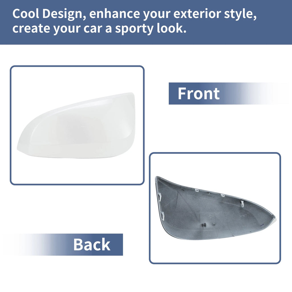 Left Side Mirror Cover Cap Replacement White for Toyota 4Runner (2013–2023)