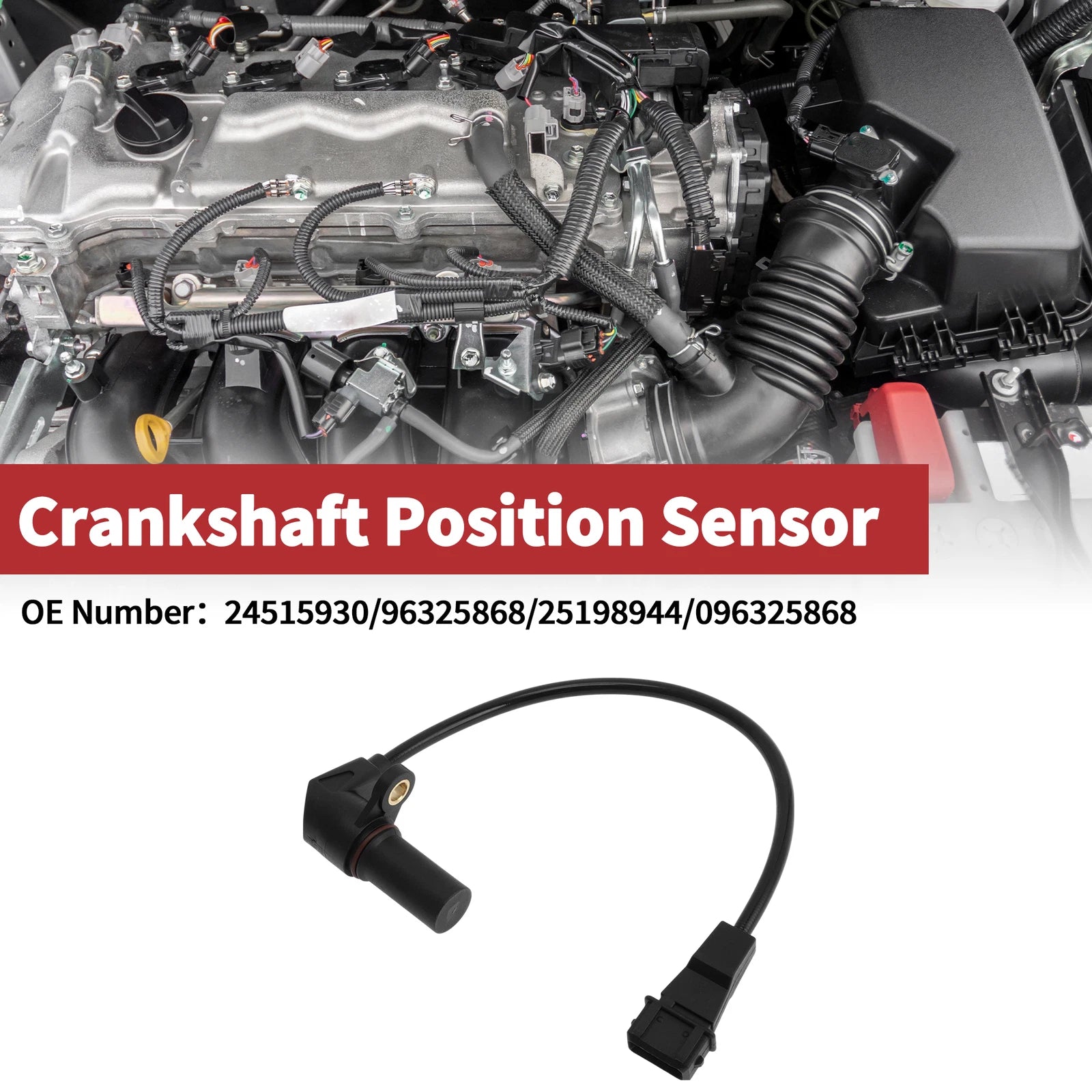 Crankshaft Position Sensor for Chevy Spark M150 (2000–2006) No. 24515930