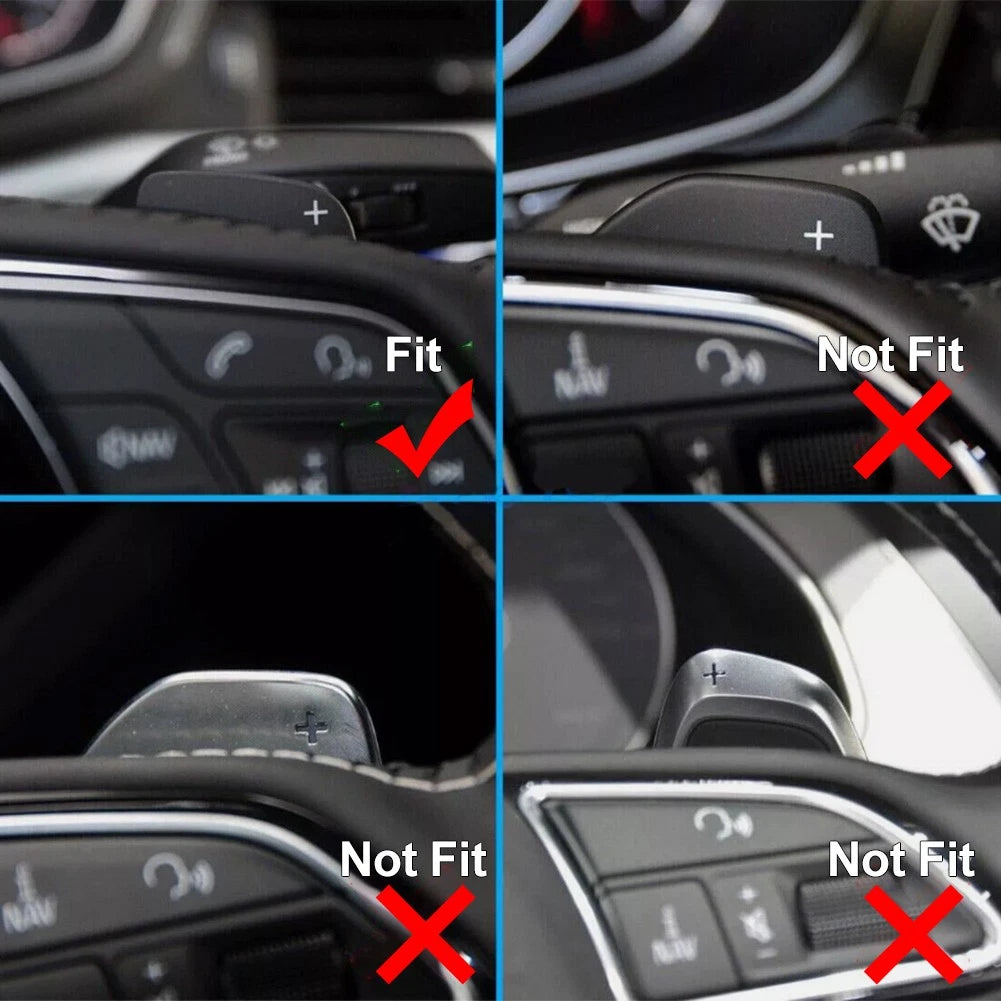 Steering Wheel Shift Paddle Extension Red for Audi A3 A4 A5 Q3 Q5 Q7 Q8 TT (2013–2023)