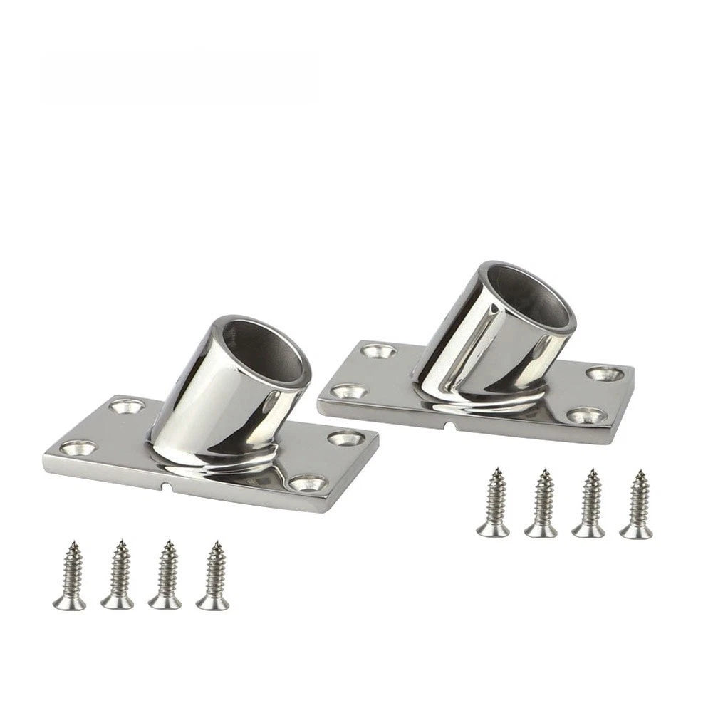 Boat Deck Hand Rail Rectangular Mount 316 Stainless Steel for 22mm 25mm Pipe