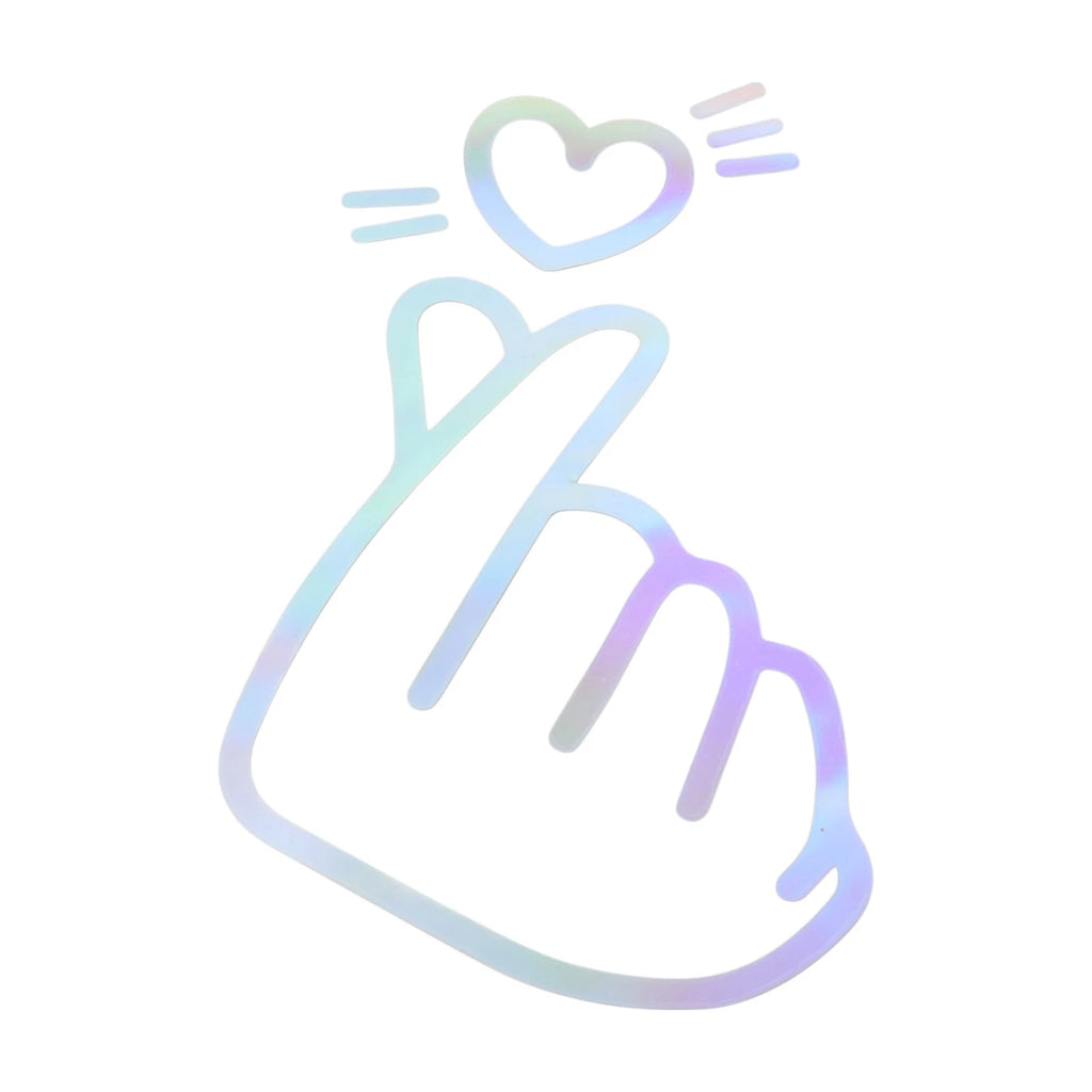 Reflective Bumper Decal for - Colorful Gradient Heart