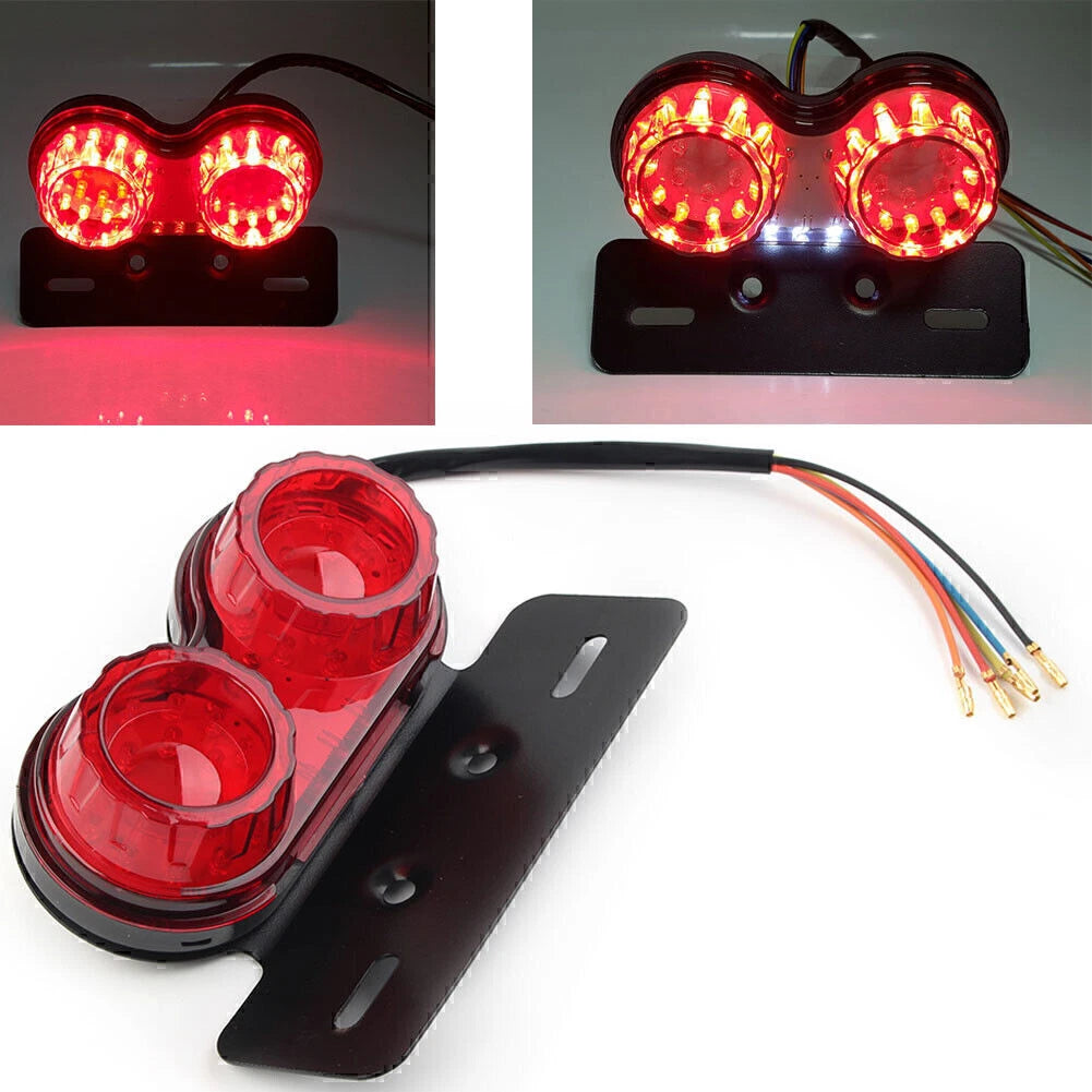 Integrated Tail Light for Motorcycle (Dual Turn Signal, Brake, License Plate)