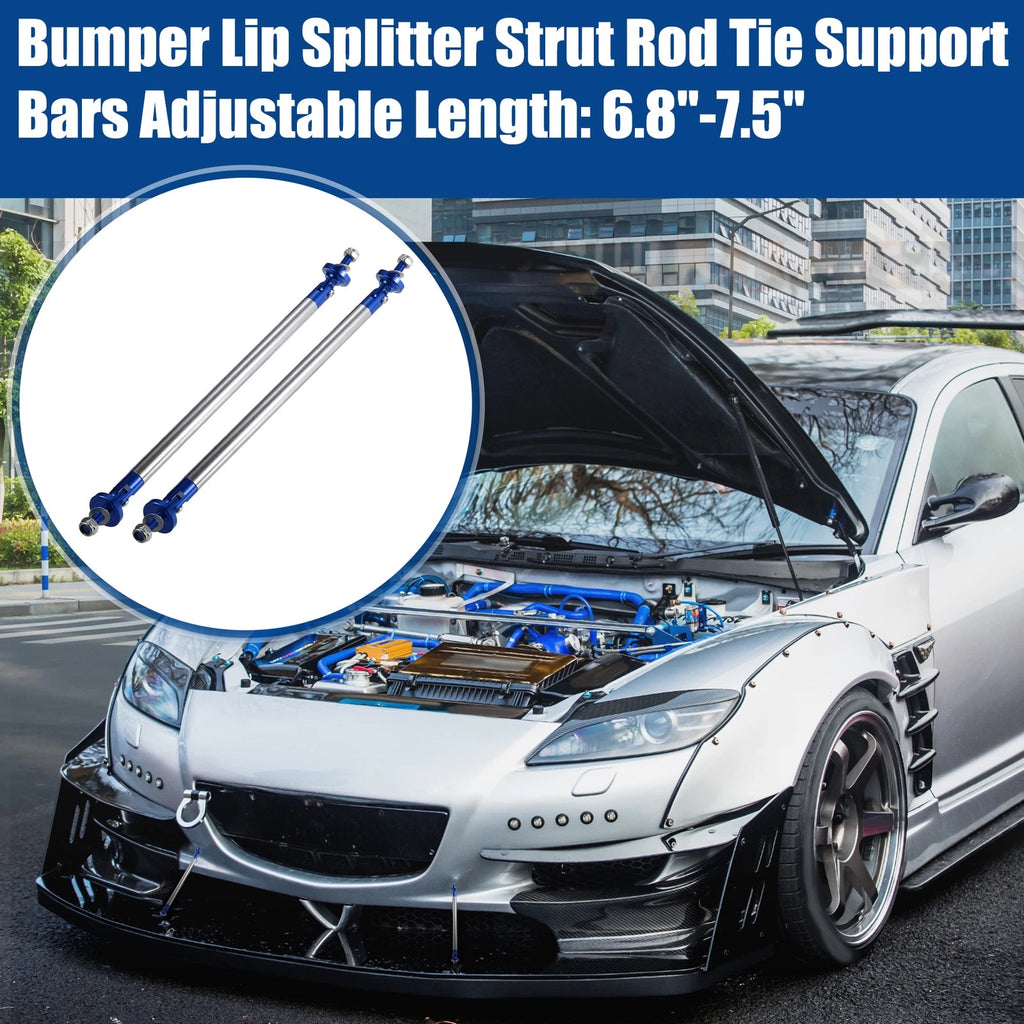 1 Pair Front Bumper Lip Splitter Diffuser Strut Rod for Car (170mm, Blue)