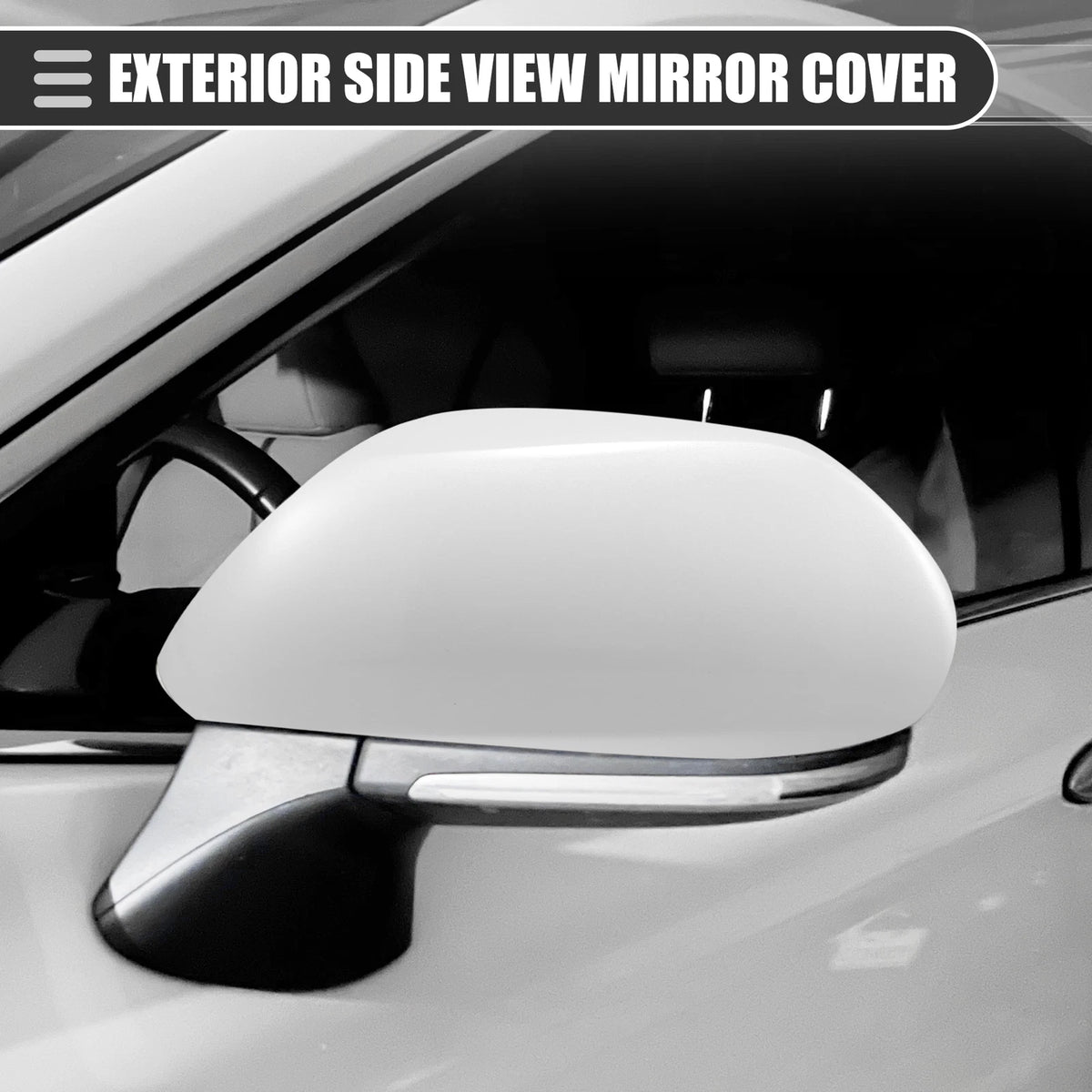 Right Side Mirror Cover Cap for Toyota Highlander (2009–2014) ABS White