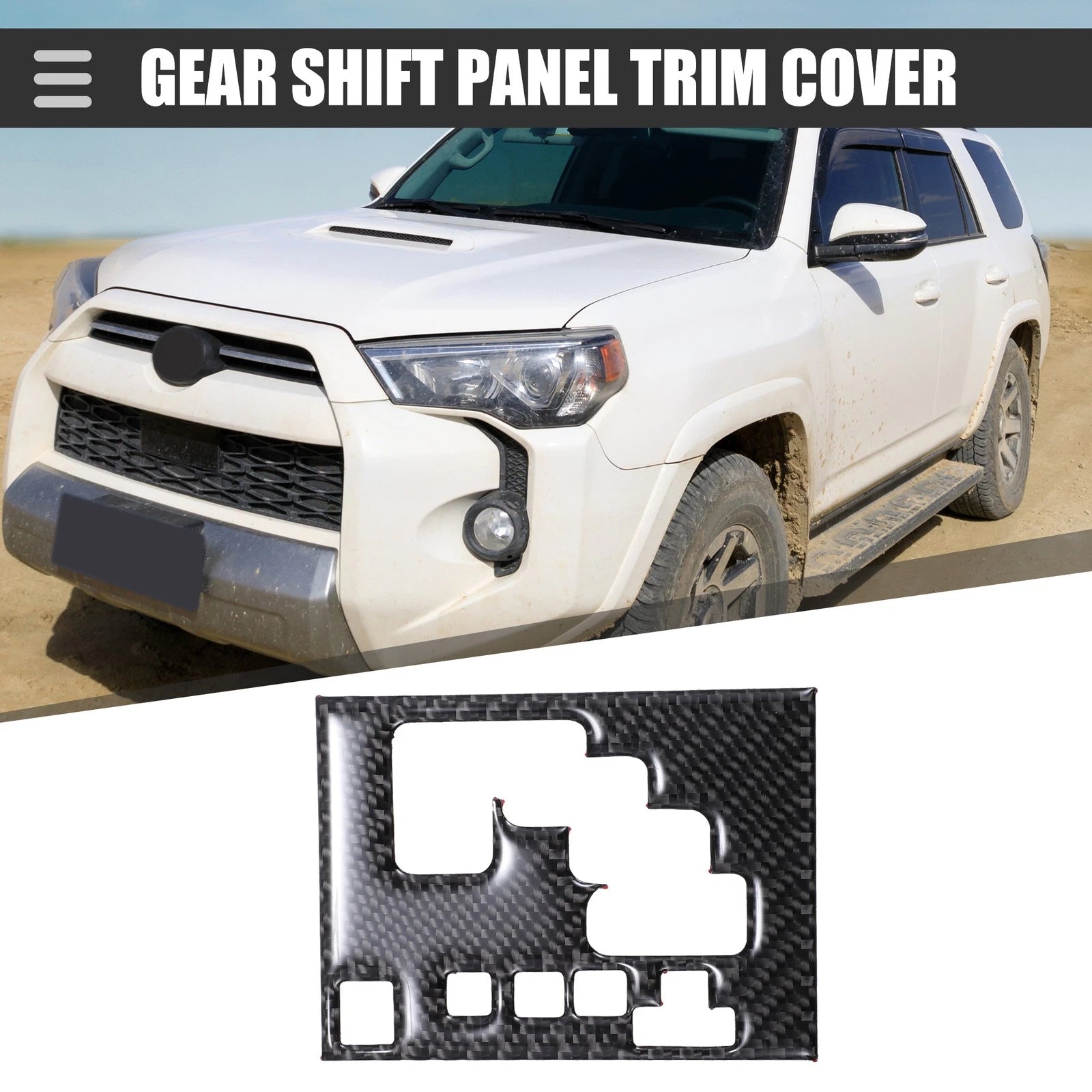Auto Gear Shift Panel Trim Cover for Toyota (2005–2015) Carbon Fiber