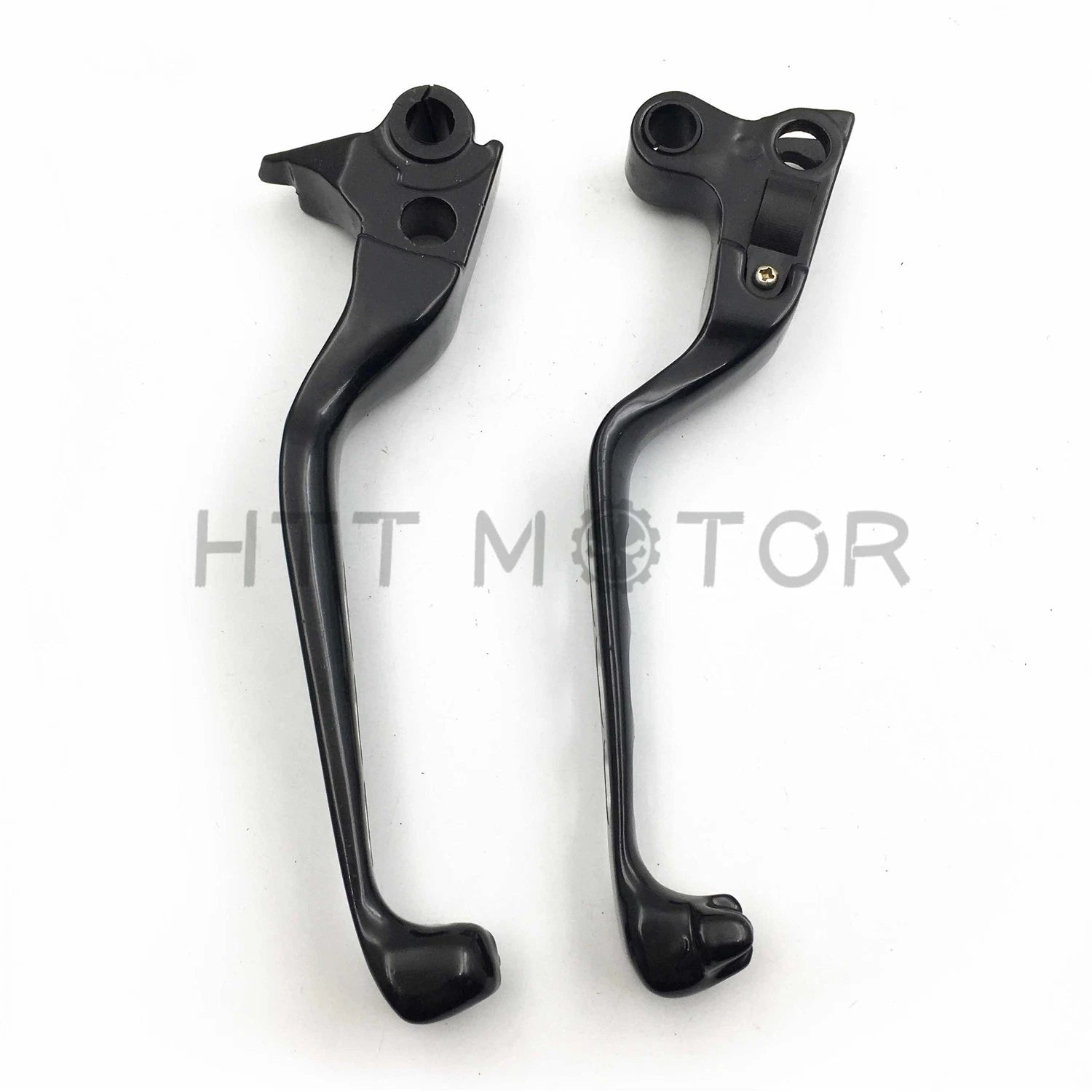 Black Smooth Wide Blade Levers for Harley-Davidson Road King (2014–2023)
