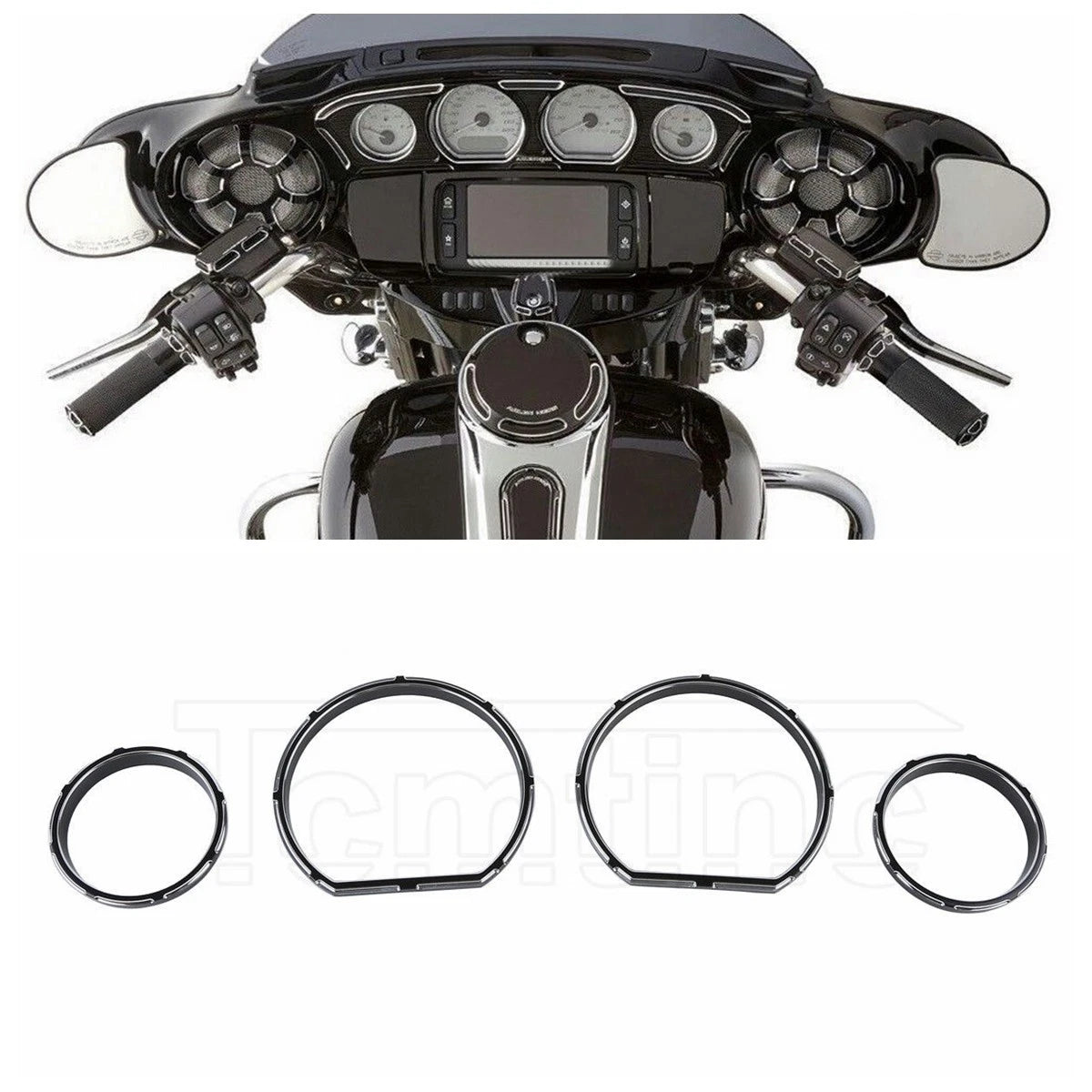 Instrument Board Gauge Bezel Kit for Harley Electra Glide (2014–2023)
