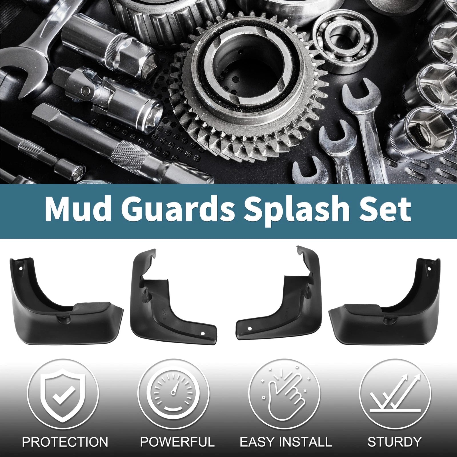 Mud Flaps Splash Guards 1 Set for Toyota Avalon 2007–2012 Sedan