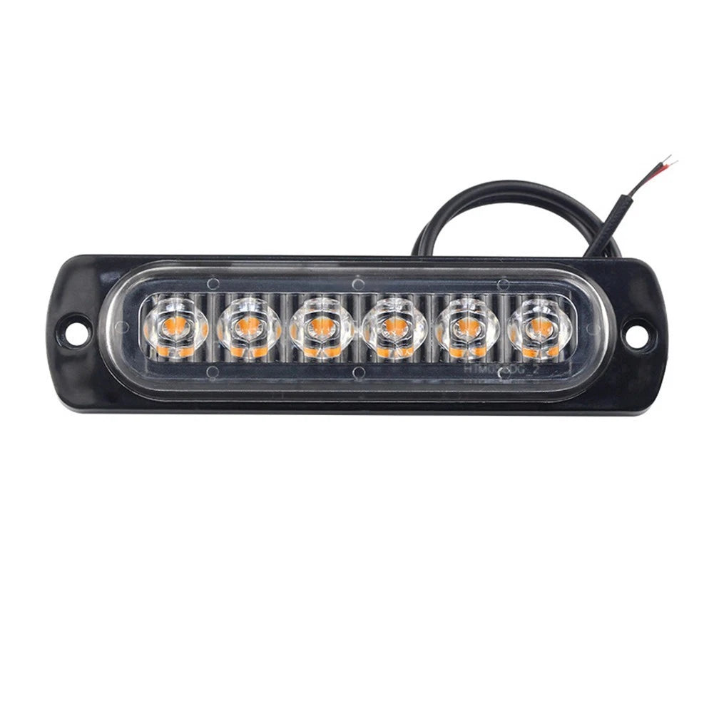 LED Side Lamp for Vehicle (12V 24V) - White Yellow Red Blue, 6 LEDs