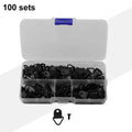 Set of 100 Triangle D Ring Picture Frame Hooks and Screws