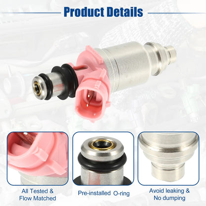 6pcs Fuel Injector Nozzle Replacement for Toyota Land Cruiser 4.5L (1992–2004)