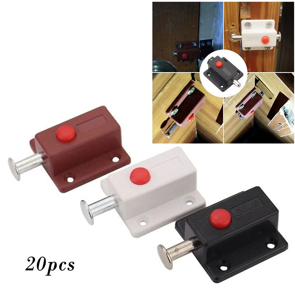 20X Bolt Latch Lock for Cabinet Cupboard Sliding Door
