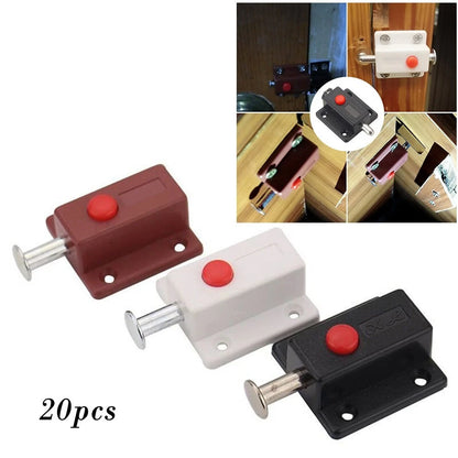20X Bolt Latch Lock for Cabinet Cupboard Sliding Door