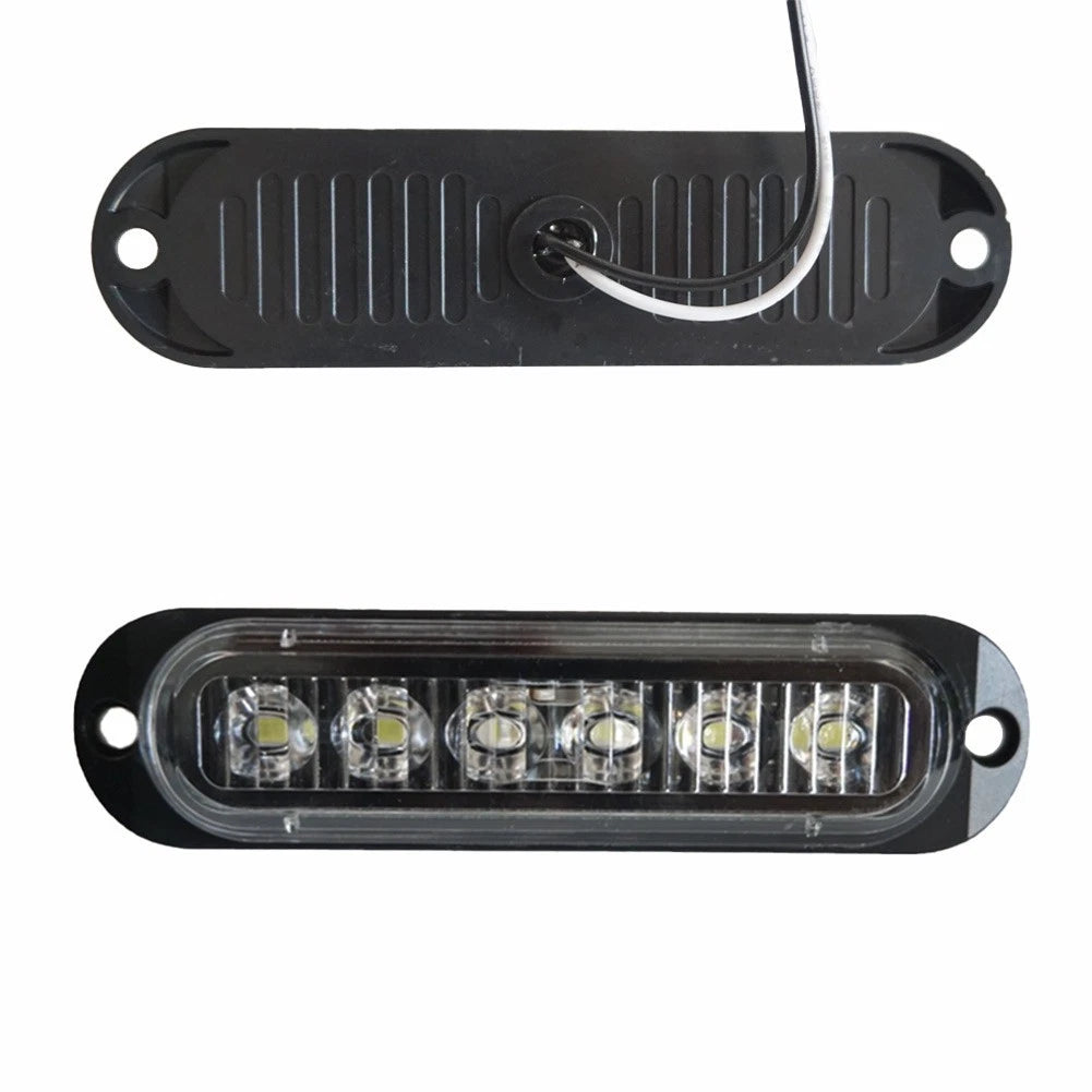 2X White LED Side Marker Clearance Light for Truck Trailer Bus RV (24V 12V)
