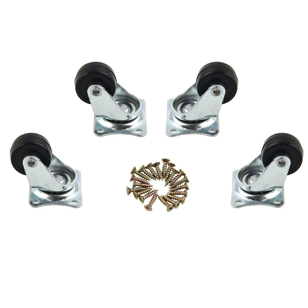 Set of 5 Casters 7/16 x 7/8 Inch Polyurethane for Home Office