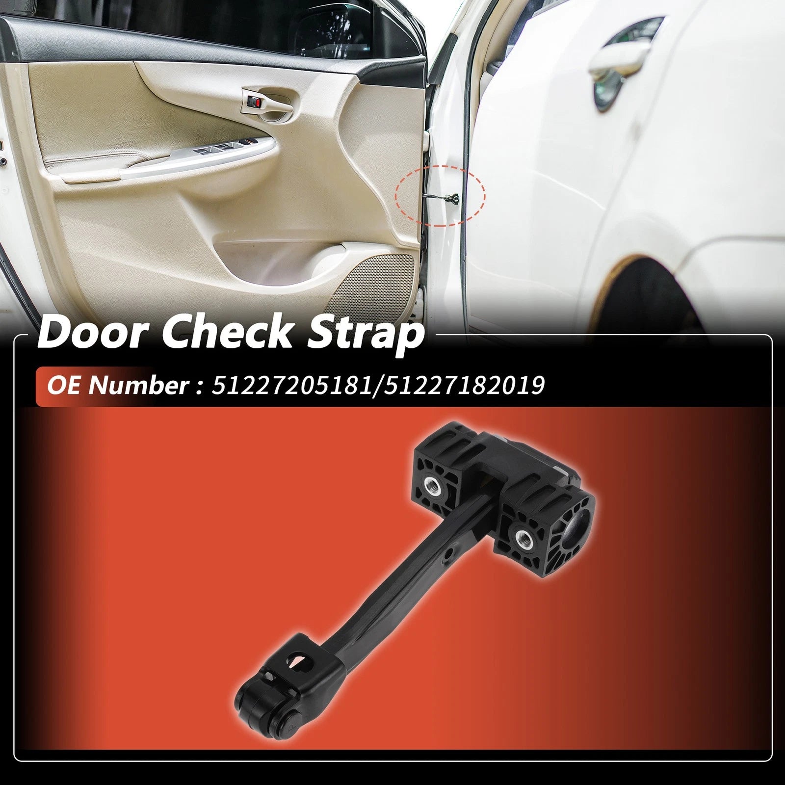 Rear Door Check Strap Replacement for BMW 528i Sedan (2011–2016)