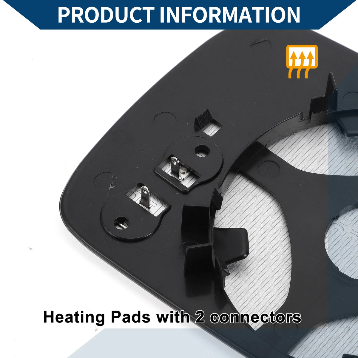 Heated Left Side Mirror Glass for Volkswagen Polo (1994–2000)