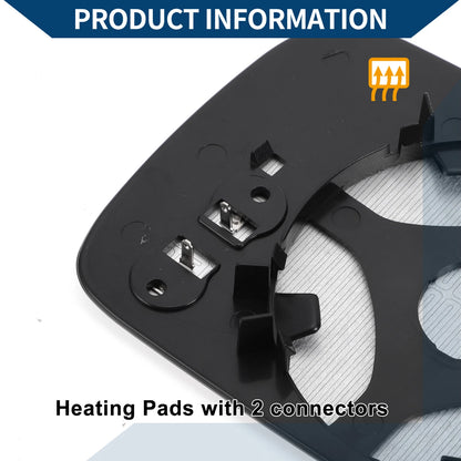Heated Left Side Mirror Glass for Volkswagen Polo (1994–2000)