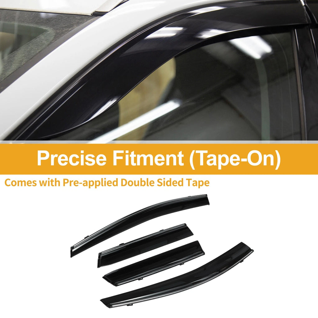 Window Deflectors Side Vent Visors Black 1 Set for Mazda CX-7 (2008–2011)