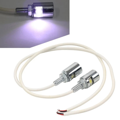 2X Chrome LED Turn Signal Blinker Light for Universal 12V Vehicles