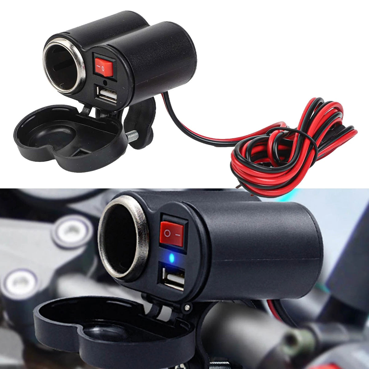 Motorcycle Mobile Phone Charger for Most Motorcycles (Universal Fit)