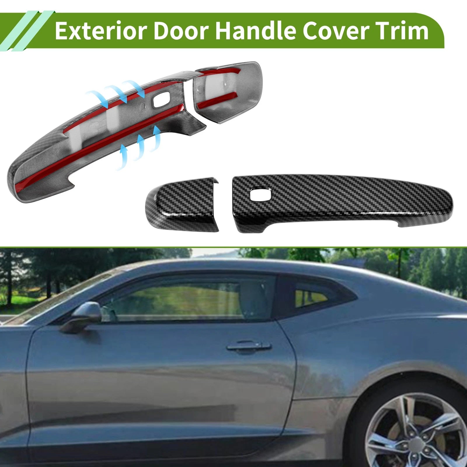 Exterior Door Handle Cover Trim Replacement for Chevrolet Camaro (2016–2023)