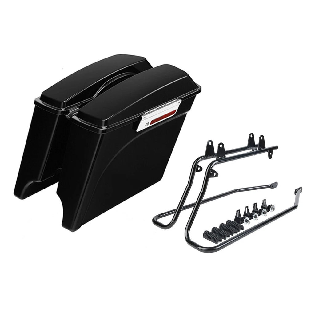 Complete Hard Saddlebags with Softail Conversion Brackets for Harley