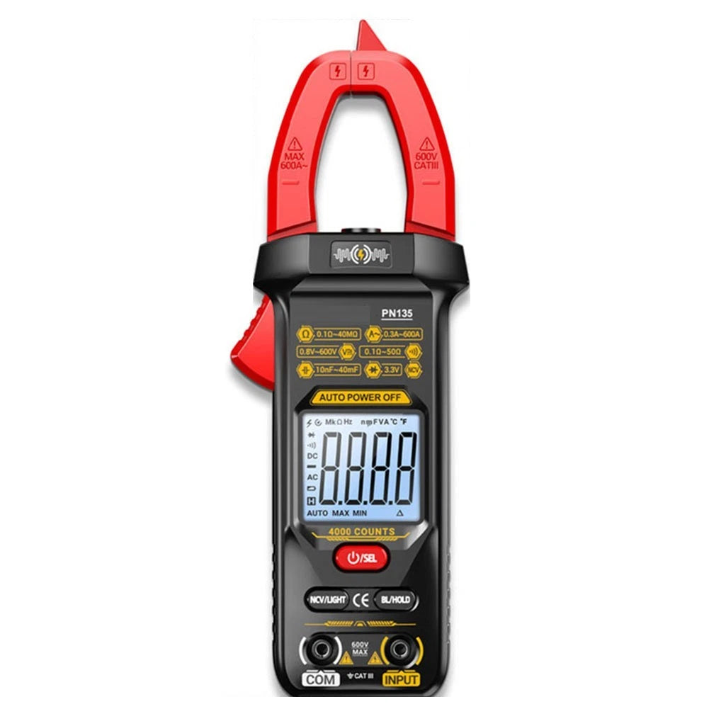 Digital Clamp Meter for AC DC Voltage Current Measurement (LCD Display)