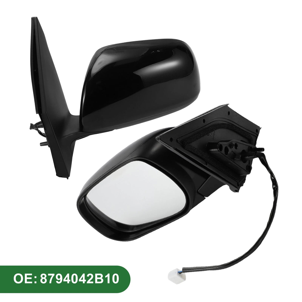 Left Side Door Mirror for Toyota RAV4 (2009–2012) Manual Folding Gloss Black