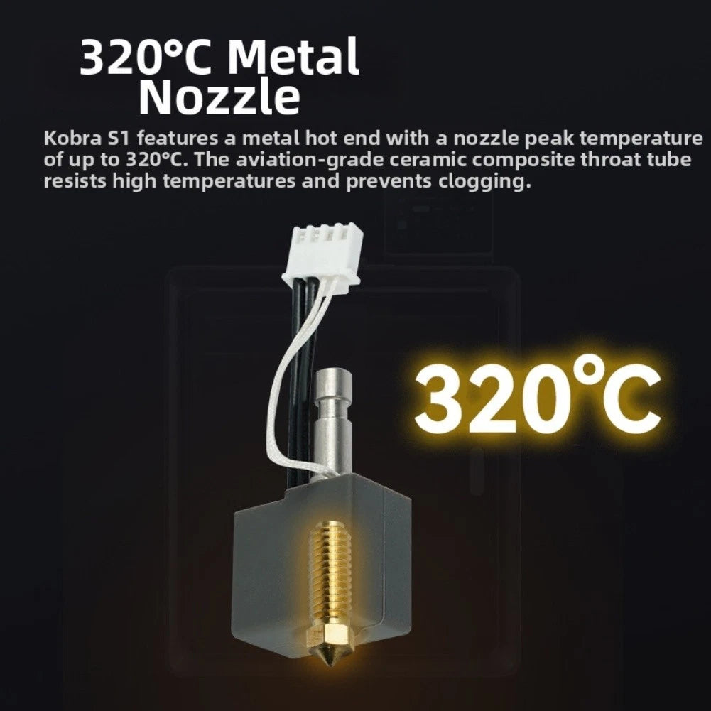 S1C Hot End Brass Nozzle Kit for 3D Printers (Compatible with )