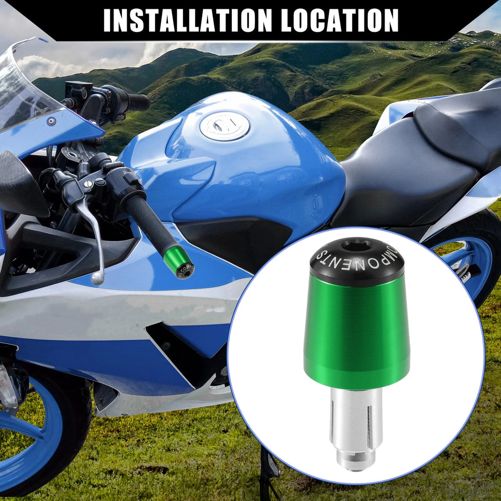 Handlebar End Plugs 2 Pcs for Honda Green (7/8 22mm) (2005–2015)