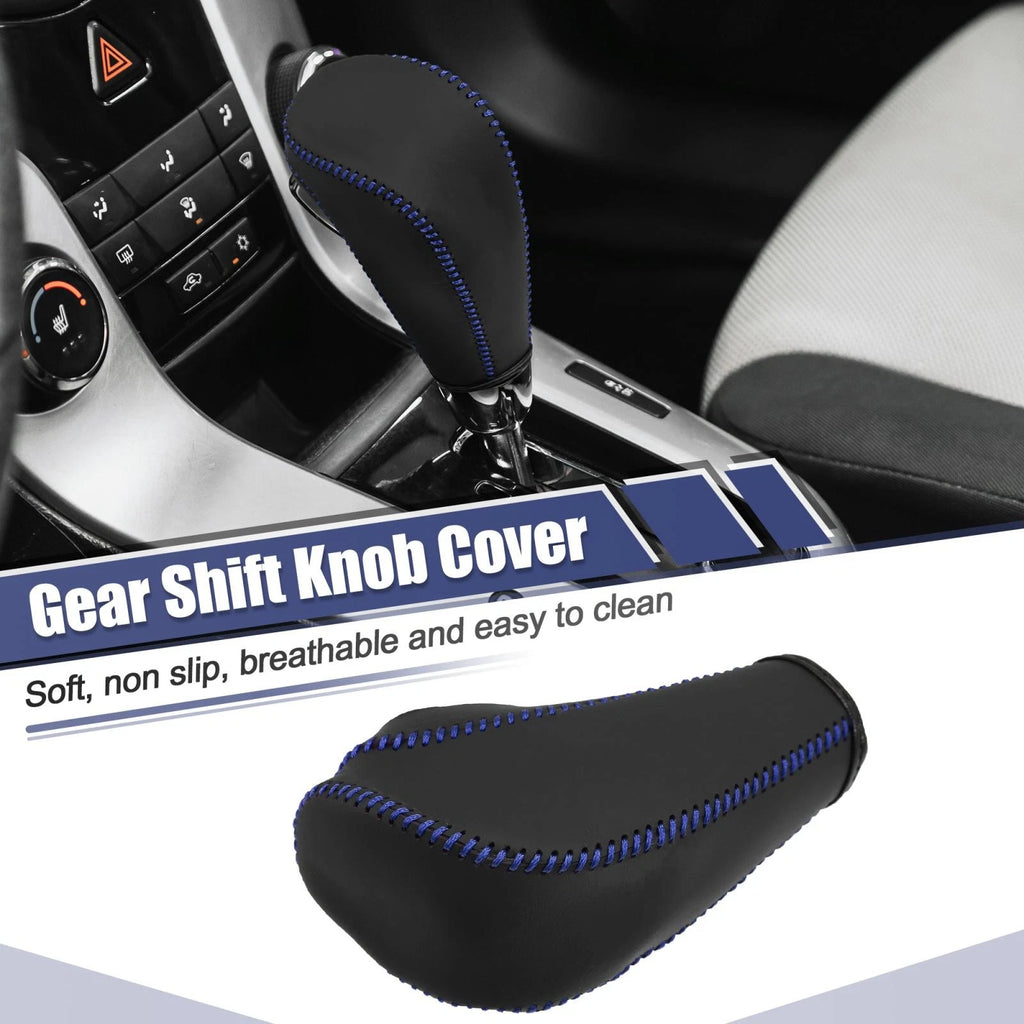 Gear Shift Knob Cover Replacement with Blue Thread for Chevrolet Cruze (2011–2015)