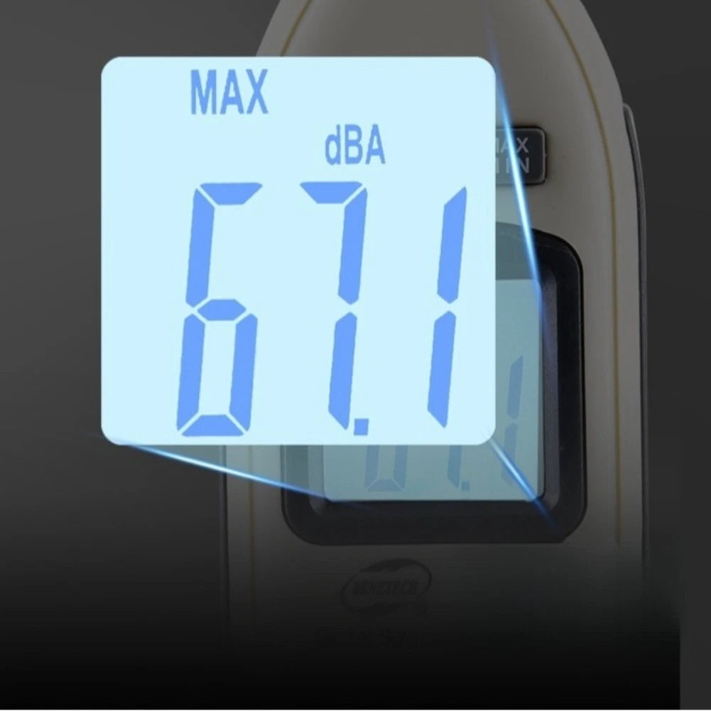 Digital Noise Meter 30-130dBA for Low-light Conditions
