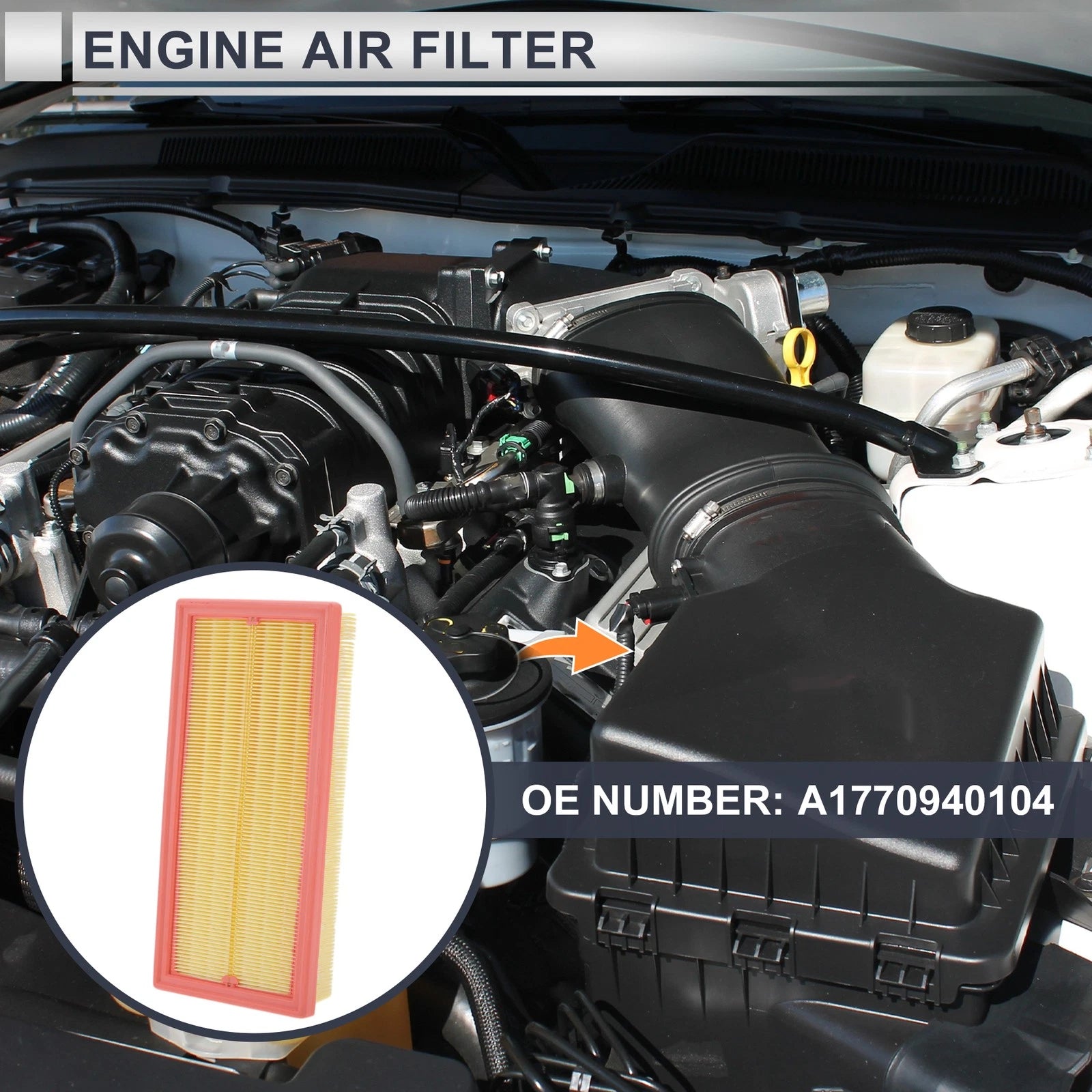 Engine Air Filter Replacement for Mercedes-Benz G550 Base 4.0L V8 (2019–2024)