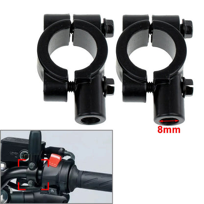22MM M8 Motorcycle Handlebar Mirror Mount Holder Clamp Adaptor for