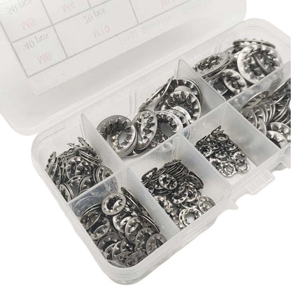270Pcs Stainless Steel Internal Tooth Washers for Secure Fastening Solutions