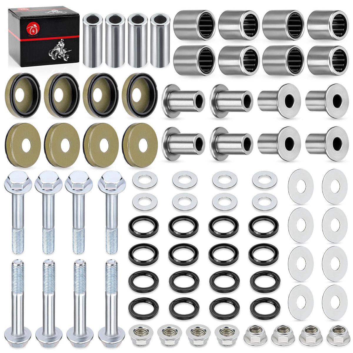Upper & Lower A Arm Bushings Seals Kit for Suzuki Z400 LTZ400 (2003–2009)