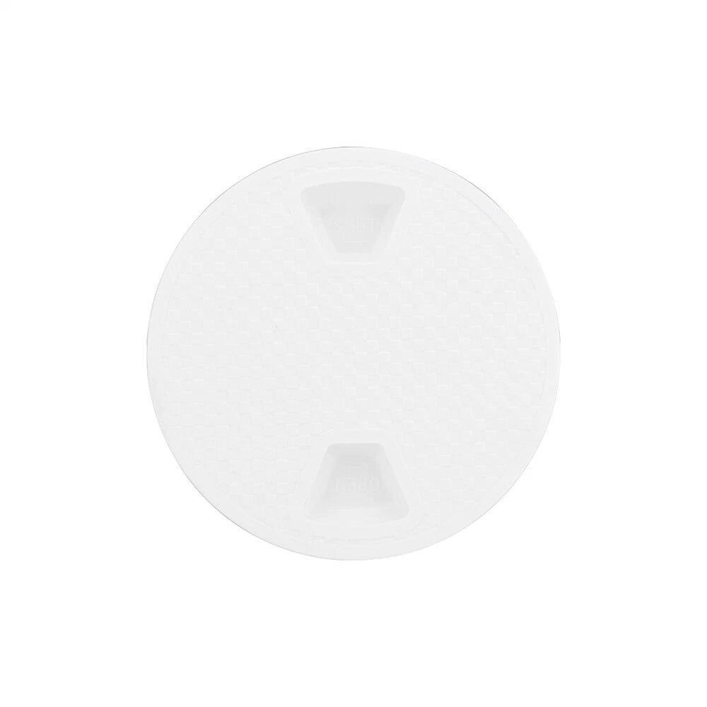 4" Round Non Slip Inspection Hatch for Marine Boat Yacht (White ABS)