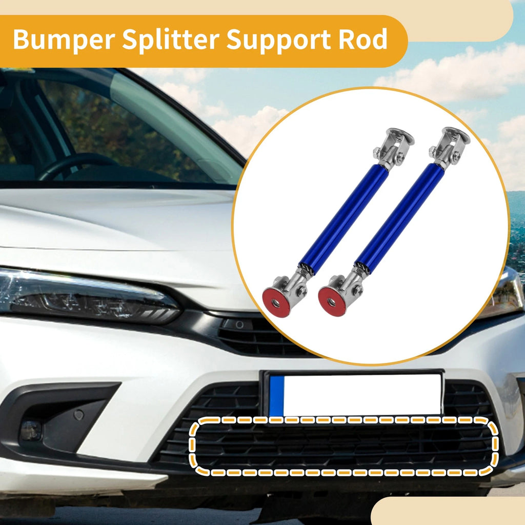 2X Adjustable Front Bumper Lip Splitter Strut for Universal Fit (No Drilling)