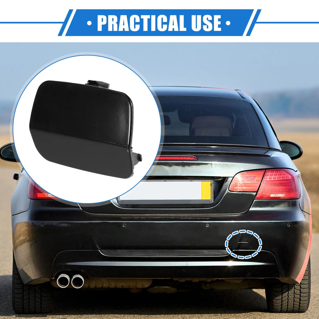 Tow Hook Eye Hole Cover Cap for BMW 3-Series E92 (2007–2010) Rear Right Black