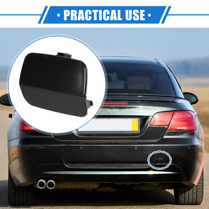 Tow Hook Eye Hole Cover Cap for BMW 3-Series E92 (2007–2010) Rear Right Black