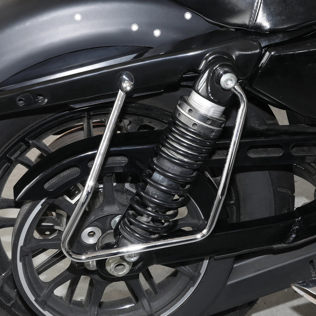 Chrome Saddlebag Support Brackets for Harley Sportster XL 883 1200 (2004–2016)