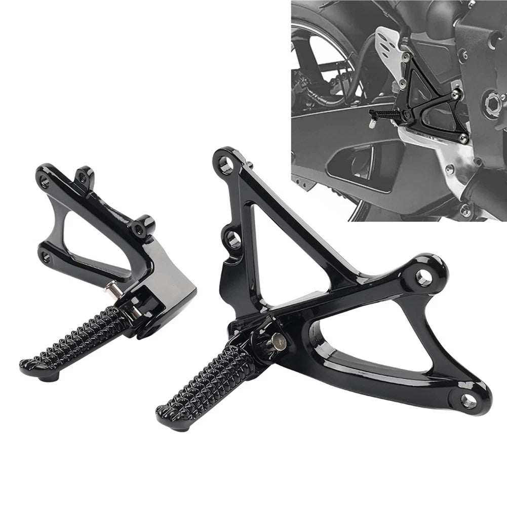 Front Aluminum Footrest Bracket for Yamaha YZF R1 (2009–2014) Black