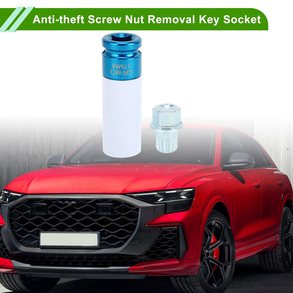 Wheel Lock Lug Nut Key Removal Socket Type 3/14PT for Audi VW (2005–2015)